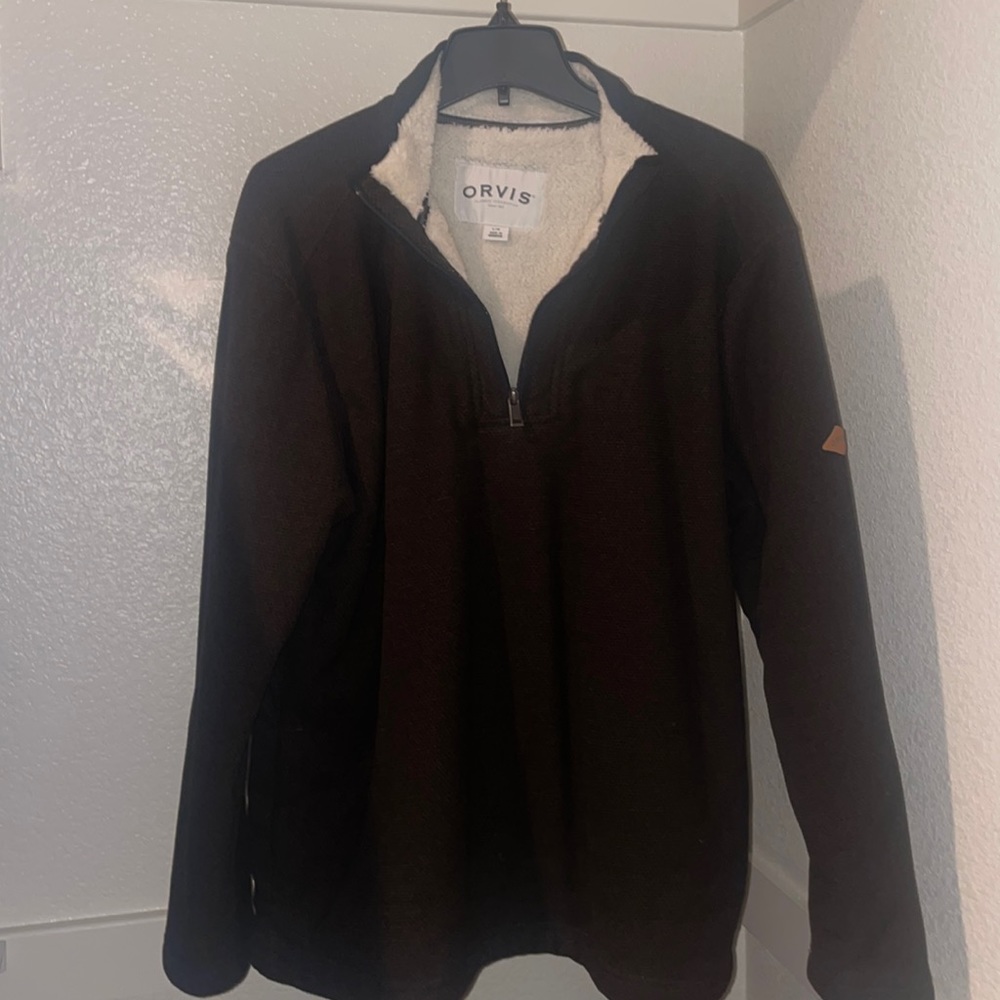 Orvis Men's 1/4 Zip Fleece Lined Pullover